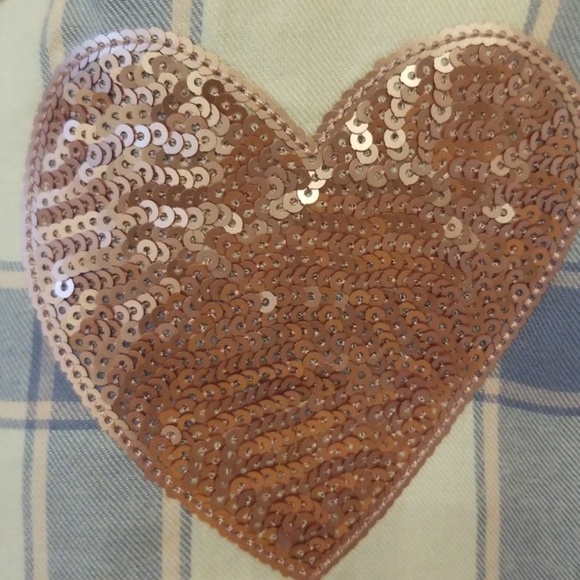 NWT,PLAID LIGHTWEIGHT SHIRT WITH SEQUIN BACK - Picture 5 of 8